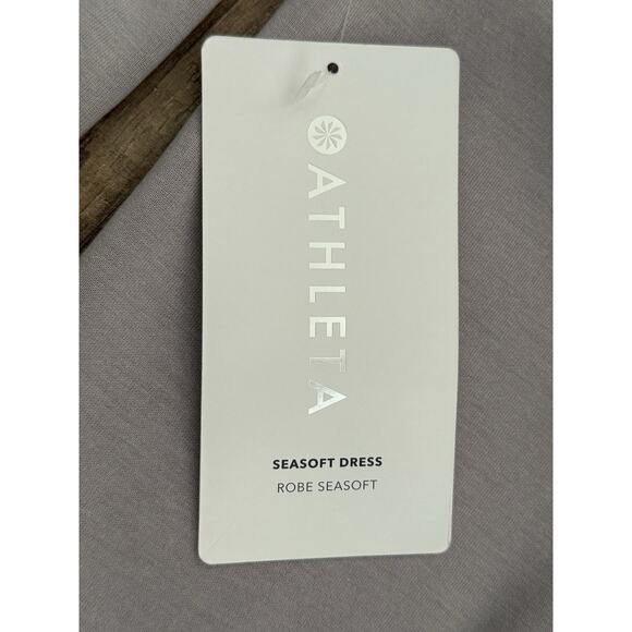 NWT Athleta Seasoft Robe Pullover V-Neck Purple Long Sleeve Dress Pockets Size L - Picture 12 of 16